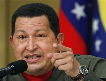 Venezuela's President Chaves speaks during a news conference in Tokyo