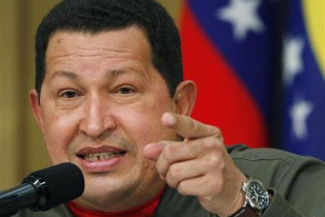 Venezuela's President Chaves speaks during a news conference in Tokyo