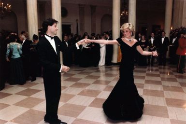 Diana’s iconic John Travolta gown fetches $800K at Toronto auction.