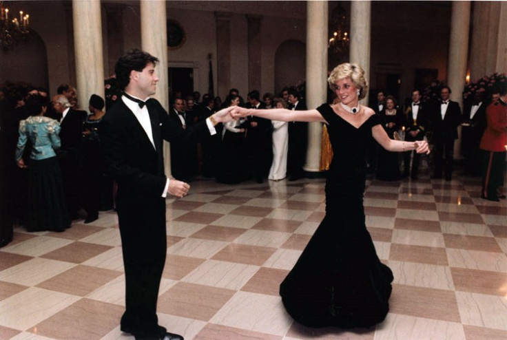 Diana’s iconic John Travolta gown fetches $800K at Toronto auction.