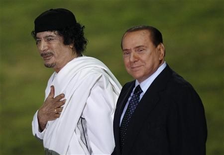 Italyquots Prime Minister Silvio Berlusconi and Libyan leader Muammar Gaddafi L