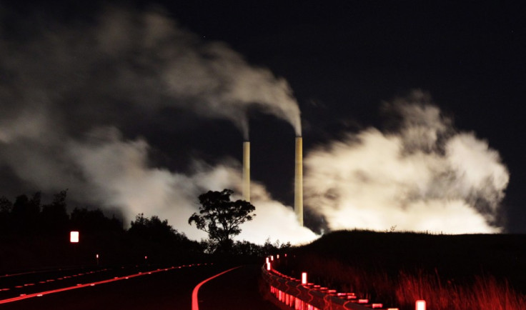 Steam and other emissions rise from a coal-fired power station near Lithgow
