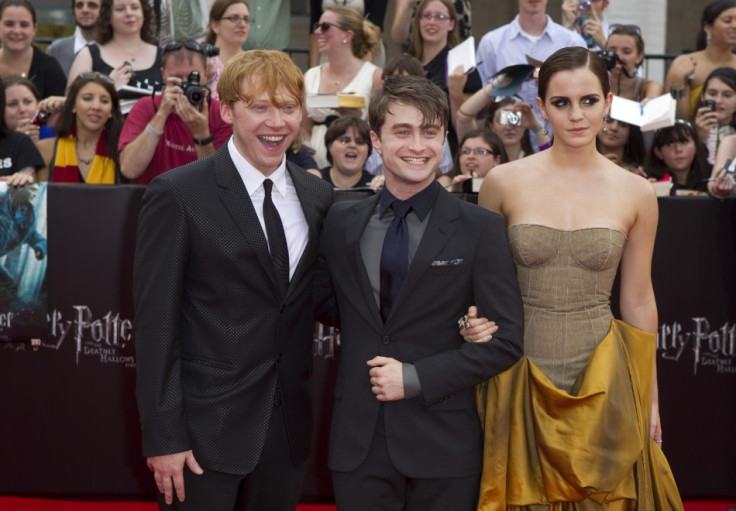 Cast members Grint, Radcliffe and Watson arrive for premiere of the film &quot;Harry Potter and the Deathly Hallows: Part 2&quot; in New York
