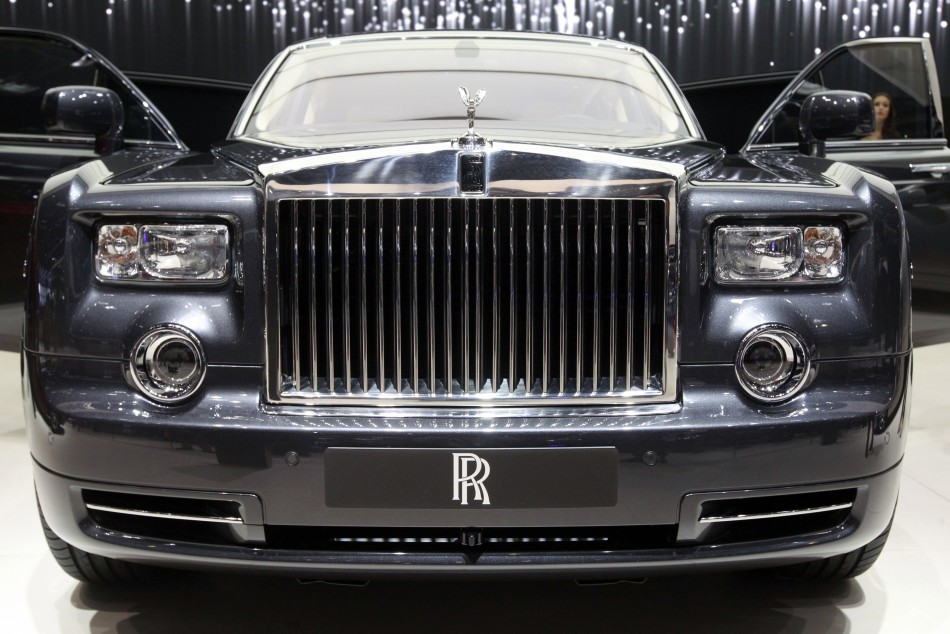 A Rolls Royce Phantom Coupe car is displayed on media day at the Paris Mondial de lAutomobile