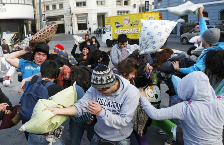 Pillow Fight For Best Education (Pictures)