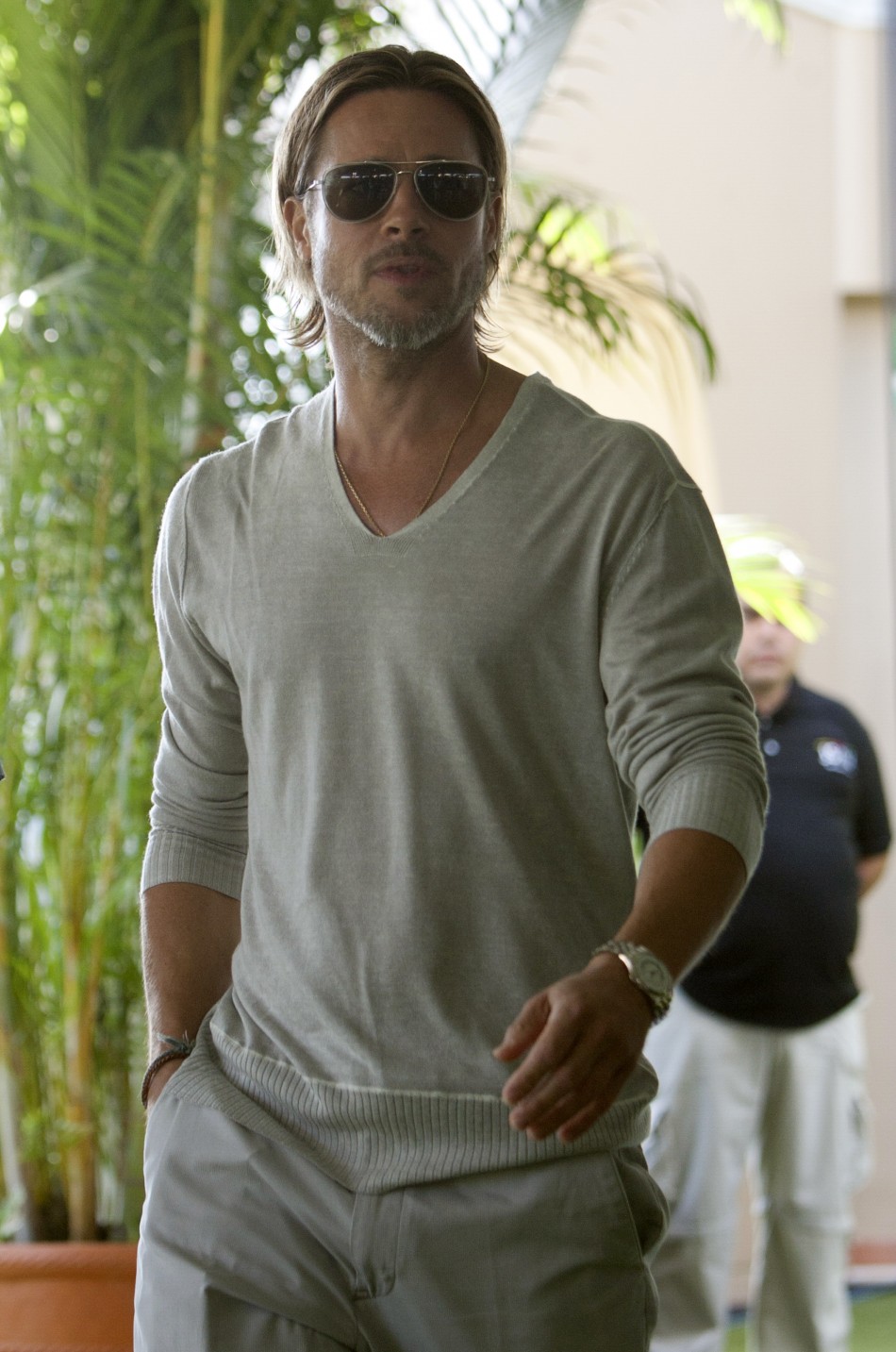 U.S. actor Brad Pitt poses during a photocall for his film quotMoneyballquot in Cancun