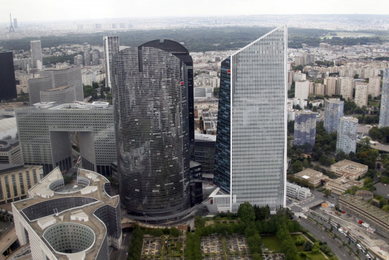 The Gan insurance company towers at La Defence business district outside Paris