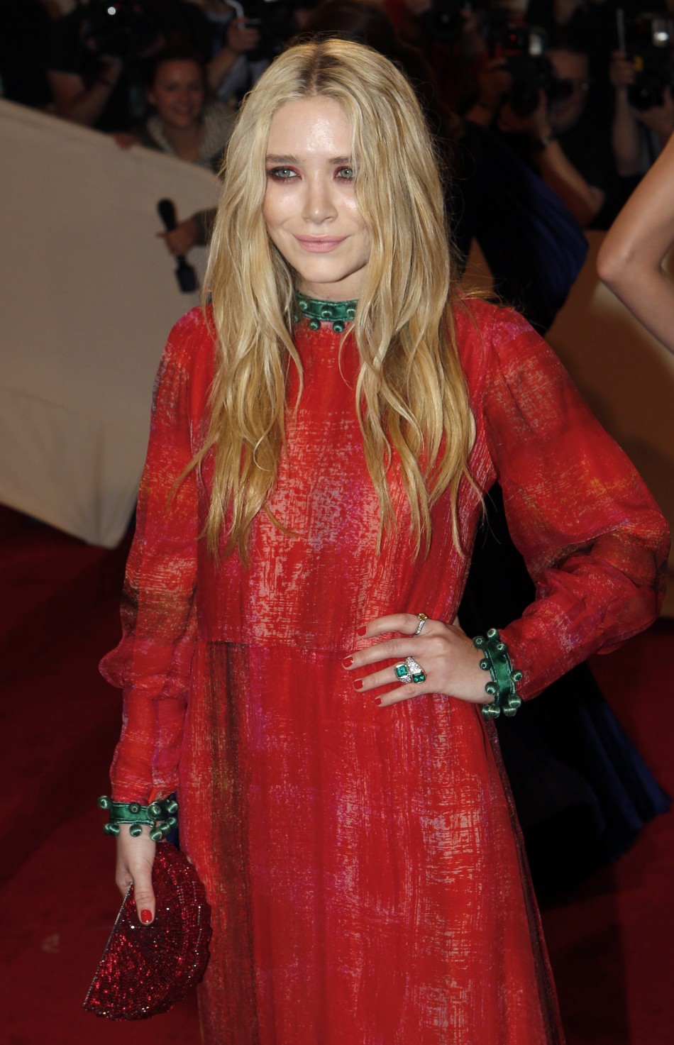 Mary Kate Olsen arrives at the Metropolitan Museum of Art Costume Institute Benefit celebrating the opening of Alexander McQueen Savage Beauty, in New York
