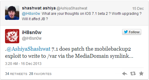 iOS 7 Jailbreak in Danger: iOS 7.1 Beta Patches Mobilebackup2 Exploit