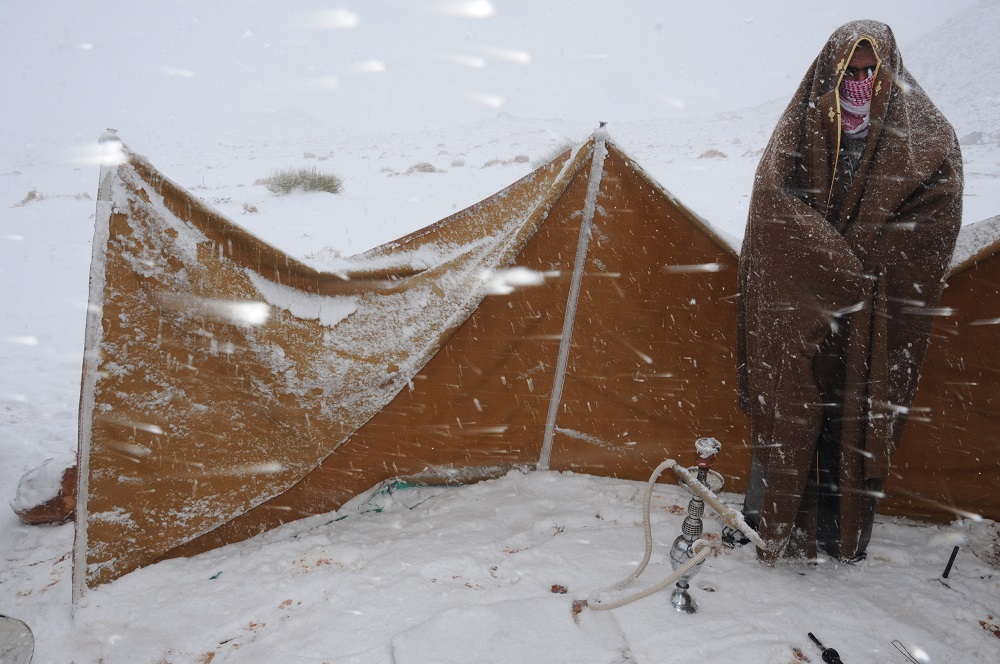 Saudi Arabia's Winter Wonderland: Snowstorm Alexa Turns Desert White ...