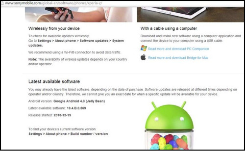 Android 4.3 update Android 4.3 update
