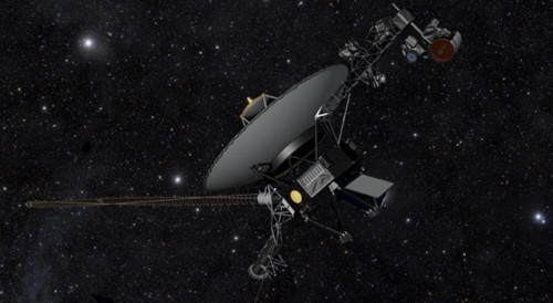 Artist impression of Voyager 1, the first man-made object to leave the solar system (NASA/JPL-Caltech)