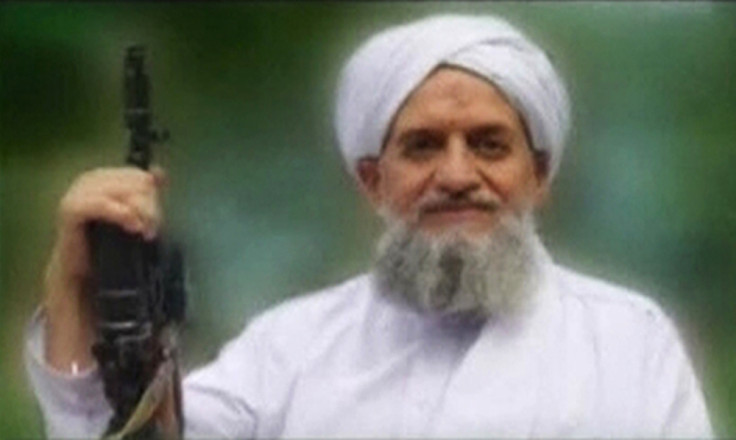 A photo of Al Qaeda's leader Egyptian Ayman al-Zawahiri
