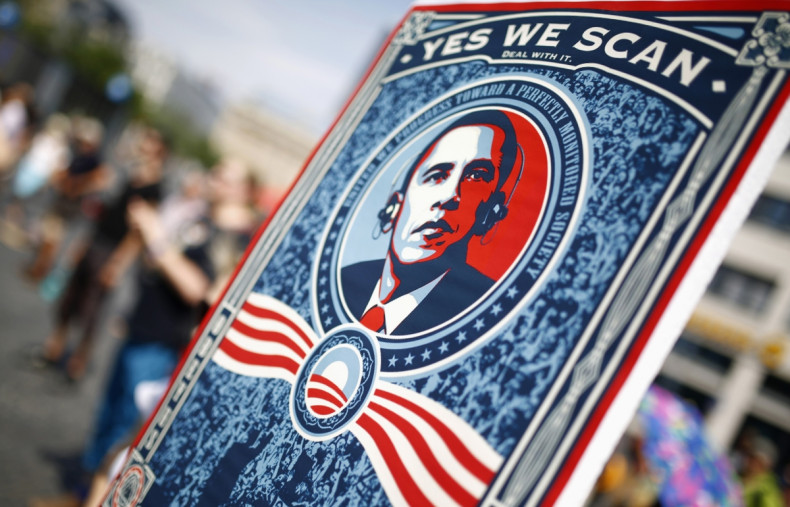 Protest against NSA spying, Barack Obama