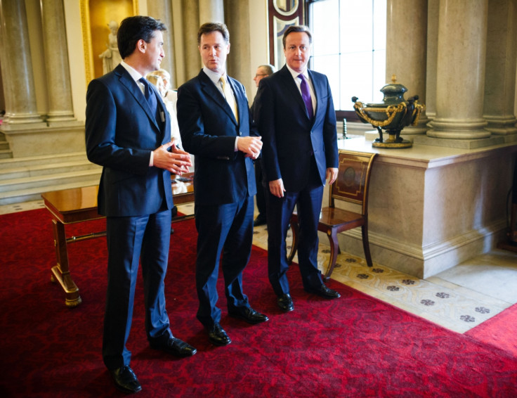 Miliband, Clegg and Cameron