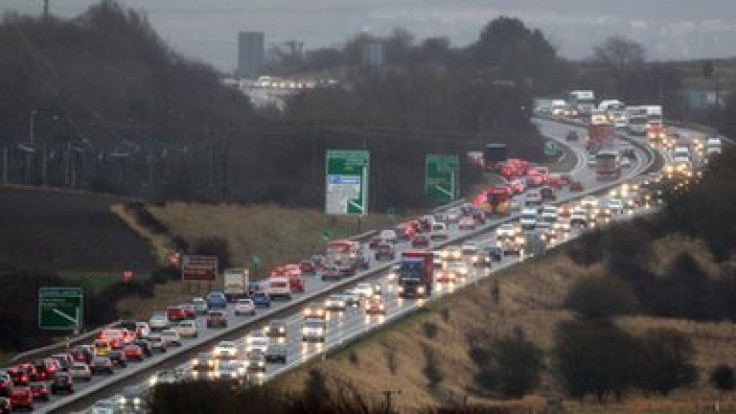 Road closures have caused severe disruption  during the Christmas getaway.