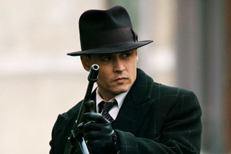 Johnny Depp as notorious bank robber John Dillinger in the 2009 movie Public Enemy.