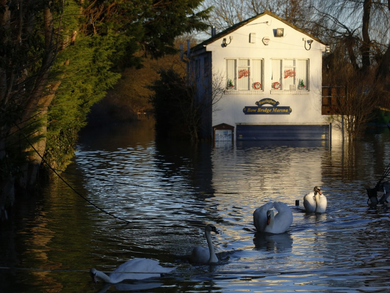 Houses have been flooded during UK storms