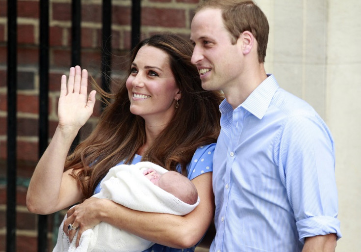 Kate and William present new-born baby Prince George to the world in July