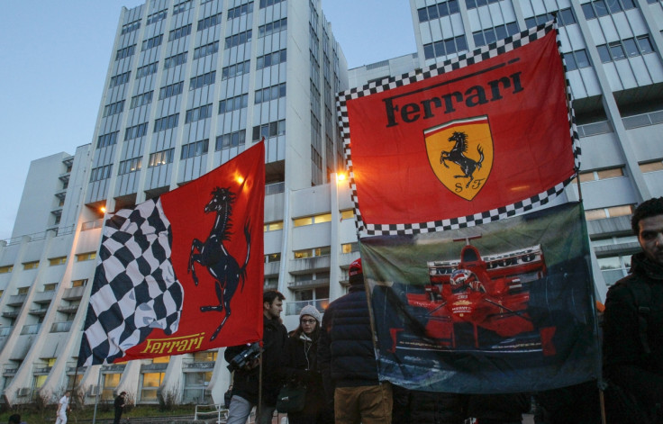 Fans of Schumacher at the Grenoble Hospital where he is being treated