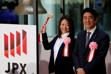 Mami Sato and Shinzo Abe at TSE