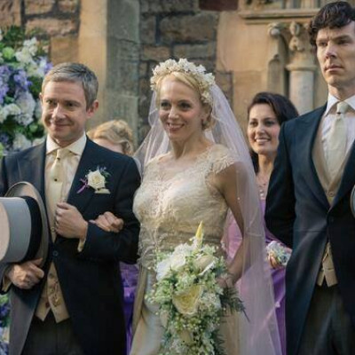 Sherlock in Watson's wedding, in season 3 episode 2