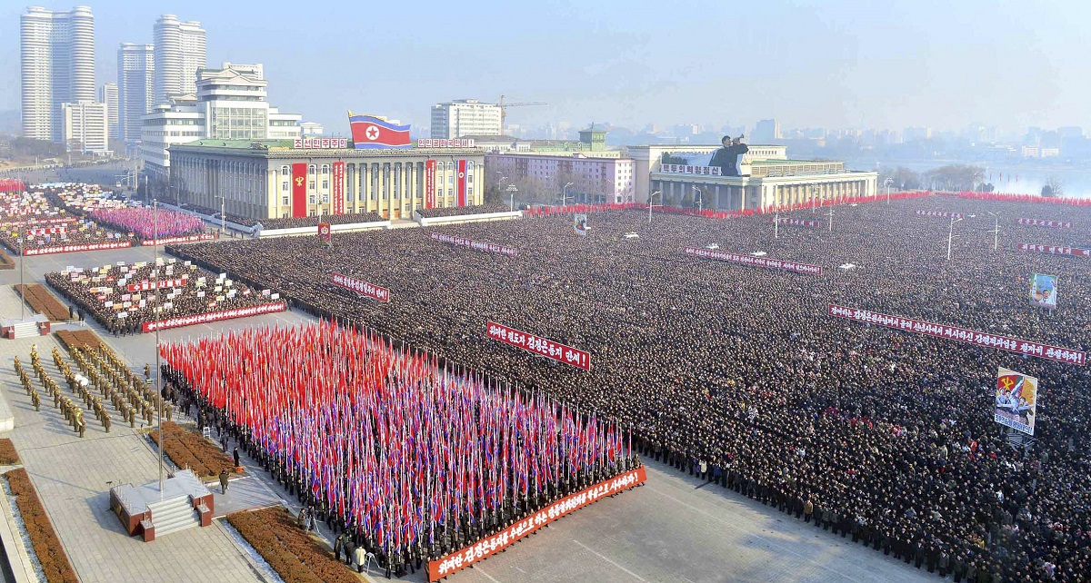 North Korea crowd