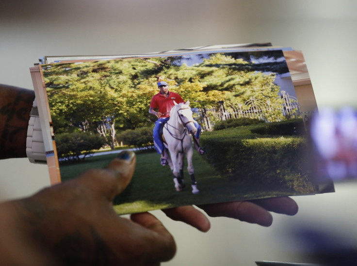 Dennis Rodman takes a ride on Kim Jong Un's own horse during North Korea trip