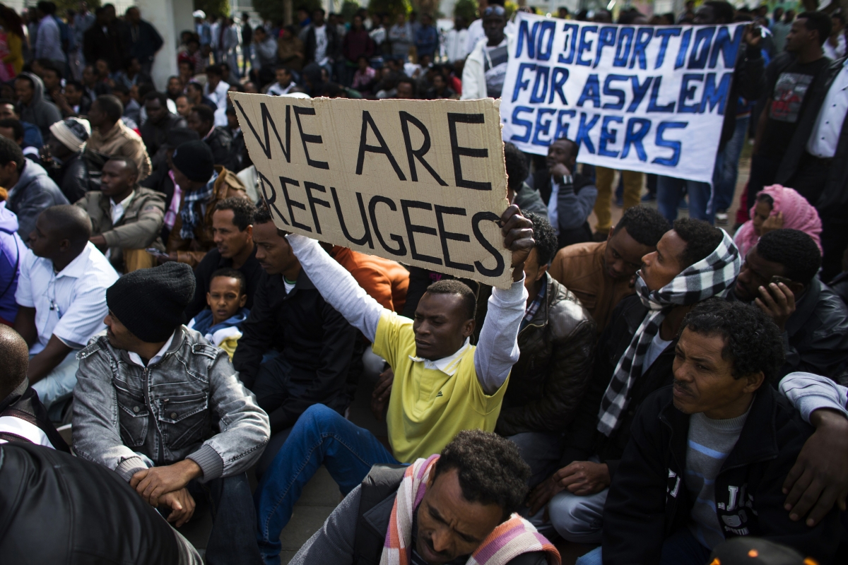 African Strike For Freedom Asylum-Seekers March For Third Day In Tel Aviv