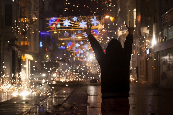 Demonstrators in Istanbul Turkey