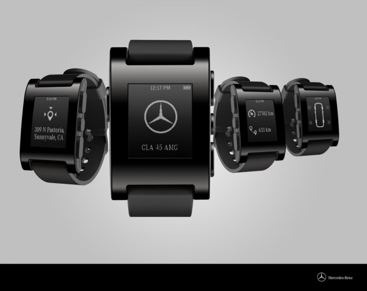 Mercedes and Pebble smartwatch