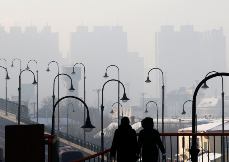 China Smog Downtown Harbin