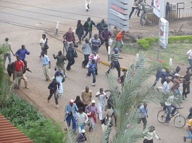 Crowds fleeing as gunfire is heard at Westgate centre in Kenya