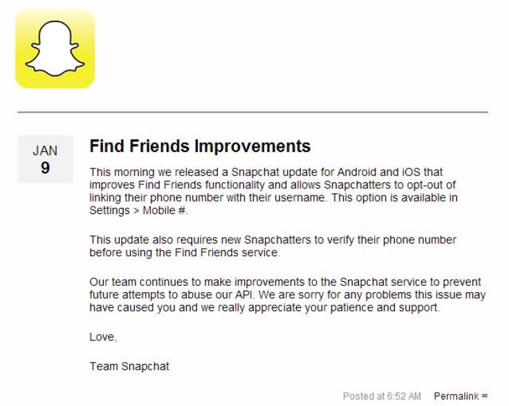 Snapchat apology