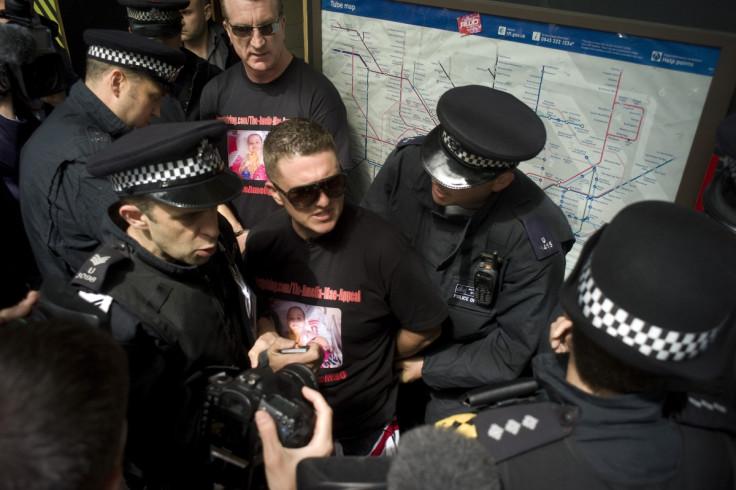 Tommy Robinson is arrested near the East London Mosque during a "peace march" which began at Hyde Park