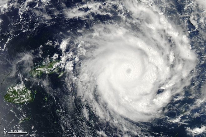 Tropical Cyclone Ian can be seen skirting Fiji in this image by Nasa's Aqua satellite Tropical Cyclone Ian can be seen skirting Fiji in this image by Nasa's Aqua satellite