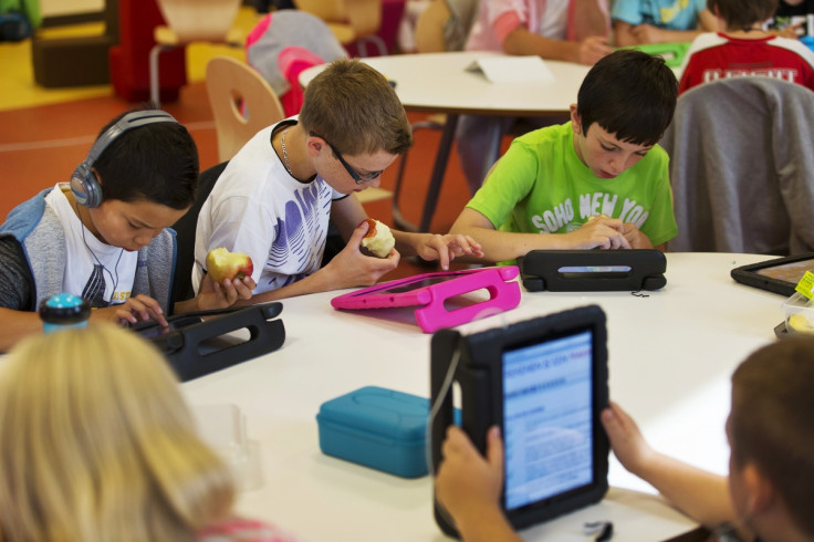 Children using iPads