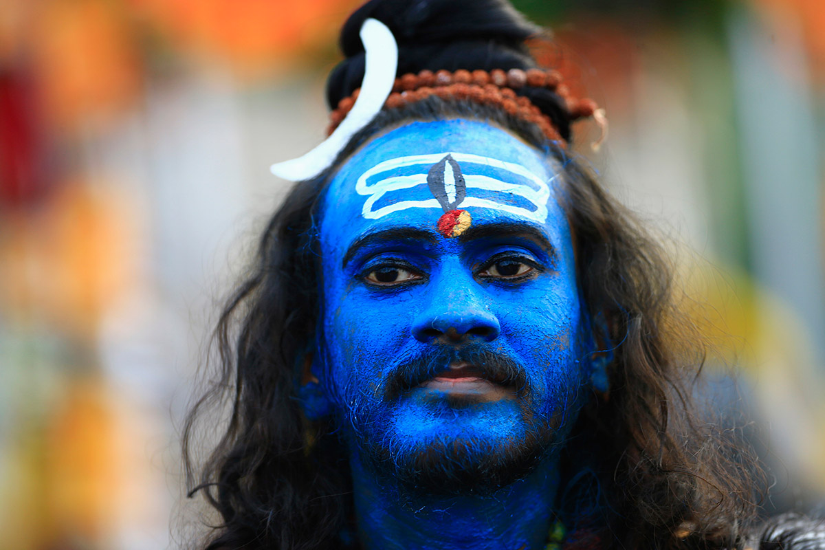 hindu blue face