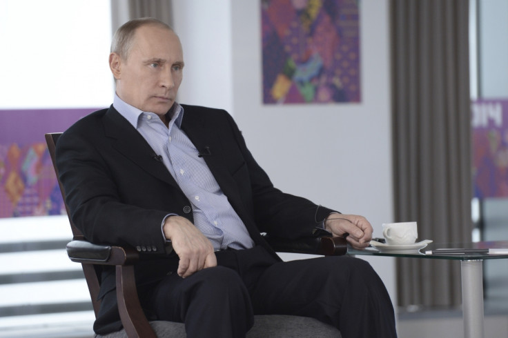 President Vladimir Putin during a live television interview in Sochi, Russia.