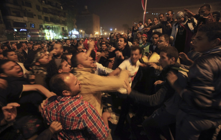 Flashpoint between protestors and the army at Tahrir Square in Cairo
