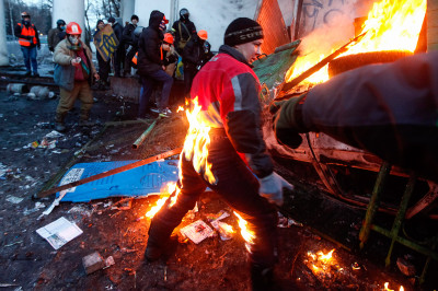 ukraine man on fire