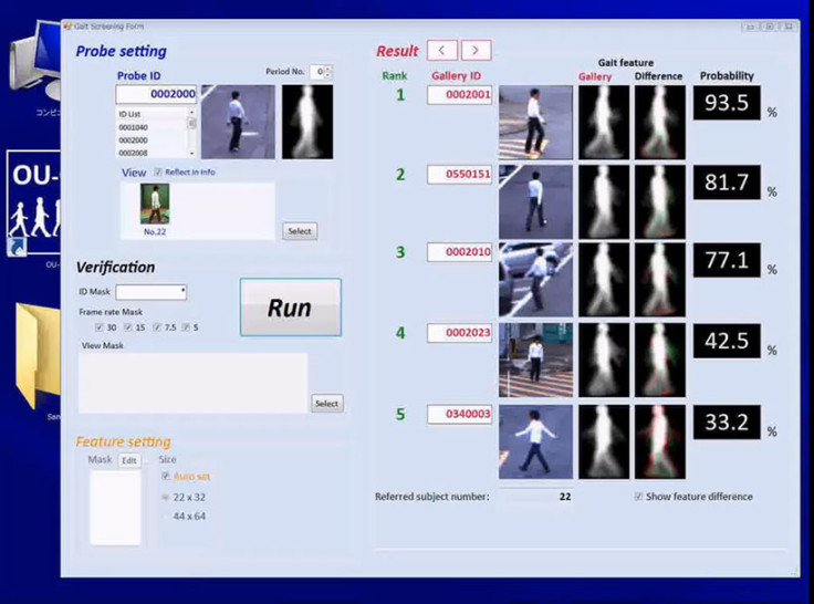 Criminal ID system using Gait Recognition to spot suspects