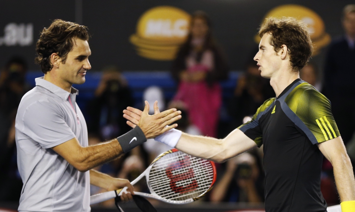 Australian Open 2014 Men's Quarter Finals Andy Murray v Roger Federer