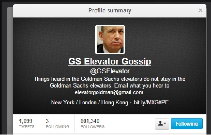 @GSElevator Twitter Account Author 'J.T. Stone' Seals Goldman Sachs Expose Book Deal
