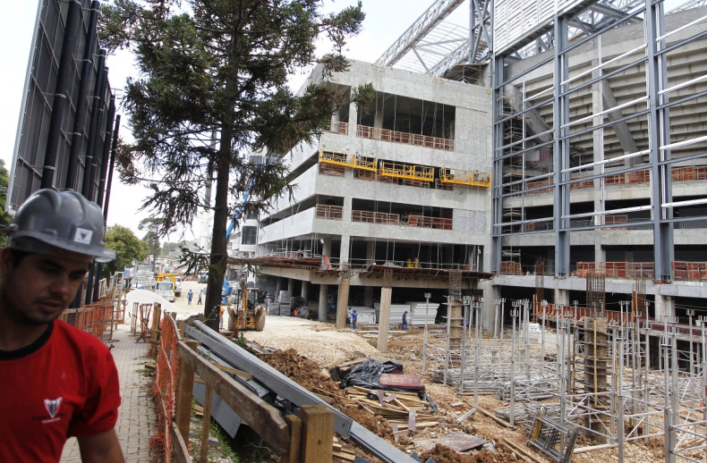 The Arena da Baixada in Curitiba is a building site for the visit of FIFA officials