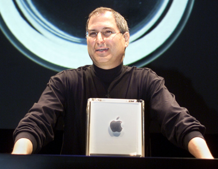 Steve Jobs with Mac G4 Cube