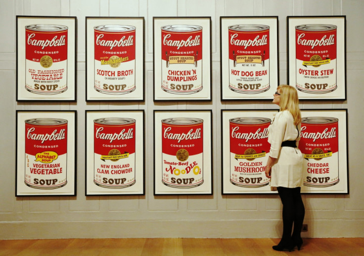 Andy Warhol is most famous for the "Campbell's Soup II" (1969) painting. Here it is displaued at the Dulwich Picture Gallery in London June 19, 2012.