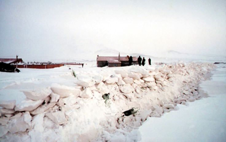 Mongolia snow landscape