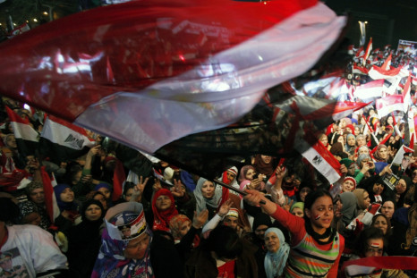 Supporters of Egypt's army and police gather at Tahrir square in Cairo, on the third anniversary of Egypt's uprising