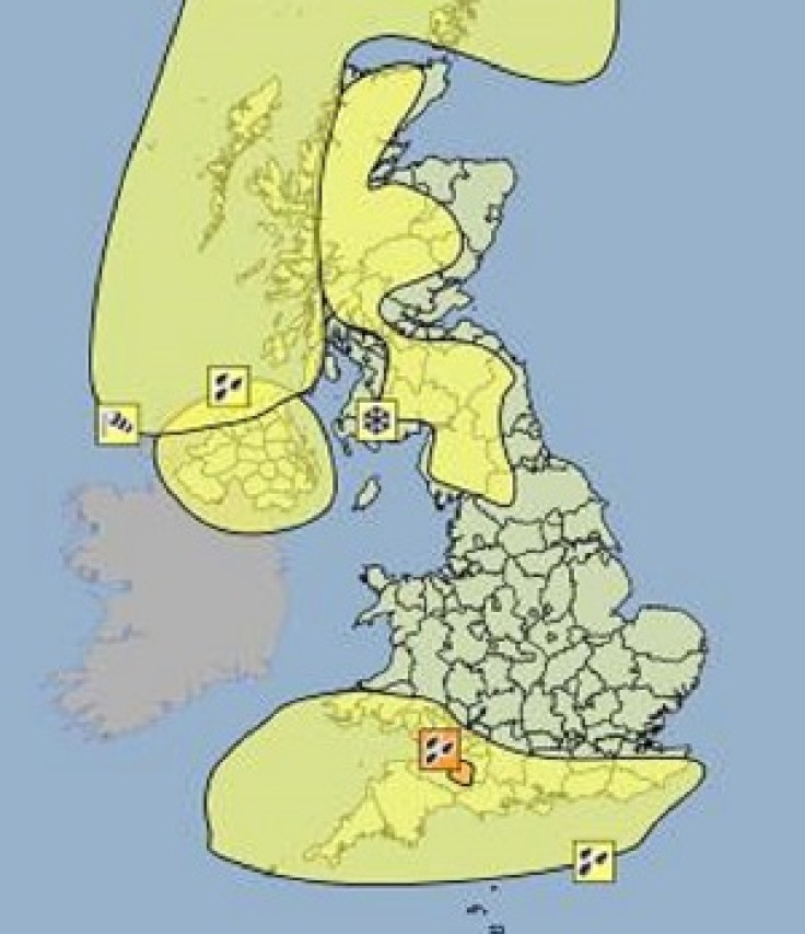 Severe weather warnings across the UK